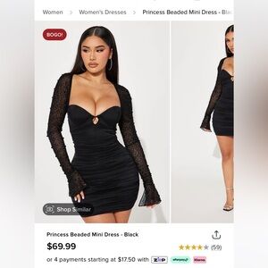 Beaded Mini Dress